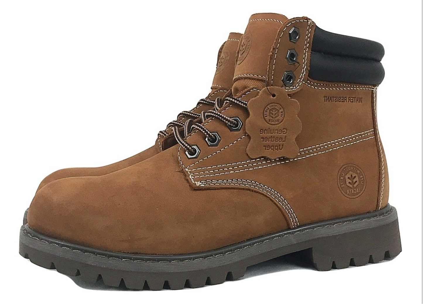 Men's  JACATA • 8602• 6" Classic Work Boot -   Brown Nubuck