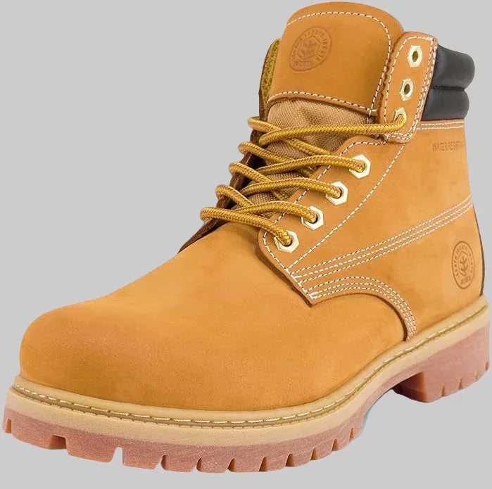 Men's JACATA • 8601 • 6" Classic Nubuck Leather Work Boot - Wheat - BuyJacataBoots.online